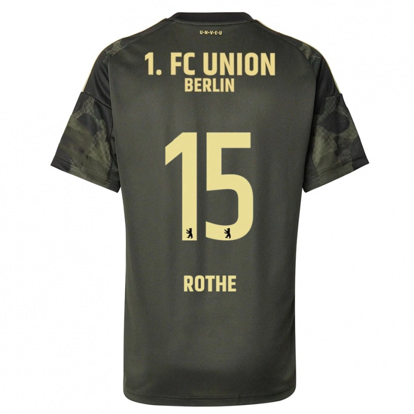 Danxen Enfant Maillot Tom Rothe #15 Vert Foncé Noir Tenues Extérieur 2025/26 T-Shirt