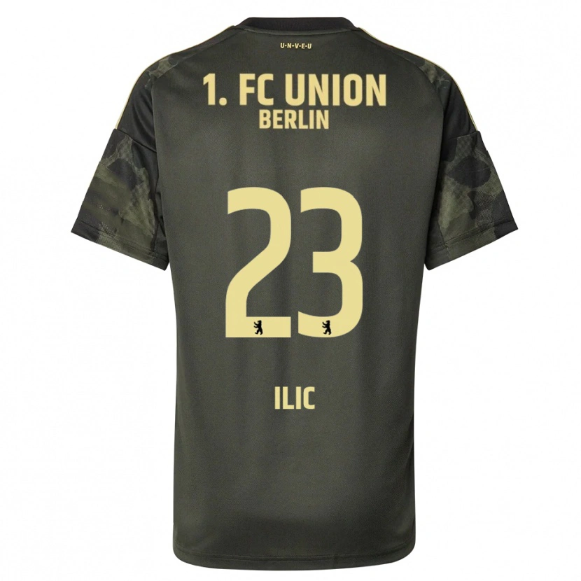 Danxen Enfant Maillot Andrej Ilic #23 Vert Foncé Noir Tenues Extérieur 2025/26 T-Shirt