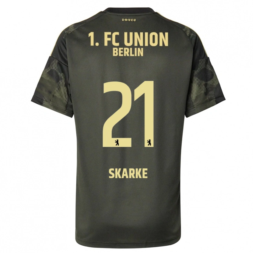 Danxen Enfant Maillot Tim Skarke #21 Vert Foncé Noir Tenues Extérieur 2025/26 T-Shirt