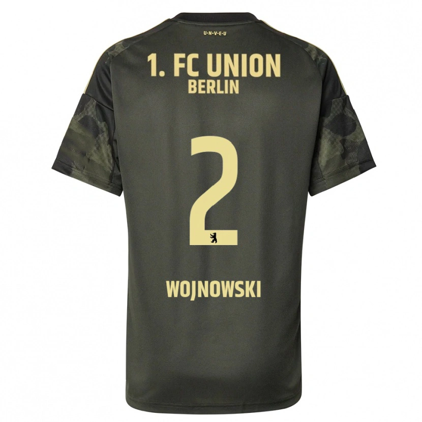 Danxen Enfant Maillot Wiktorian Wojnowski #2 Vert Foncé Noir Tenues Extérieur 2025/26 T-Shirt