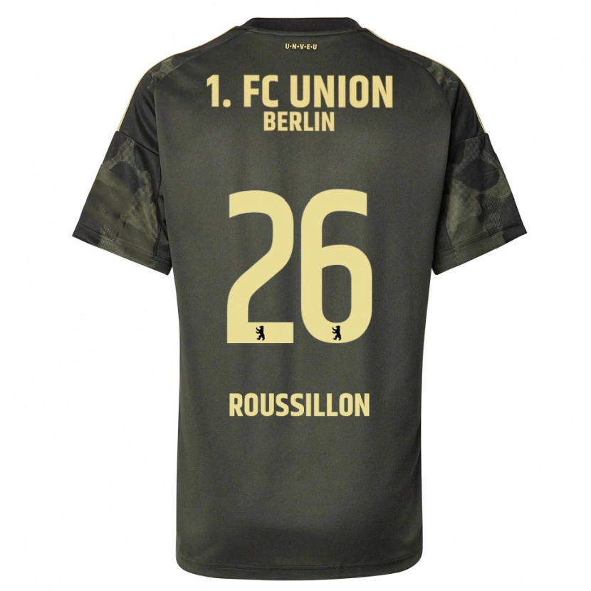 Danxen Enfant Maillot Jérôme Roussillon #26 Vert Foncé Noir Tenues Extérieur 2025/26 T-Shirt