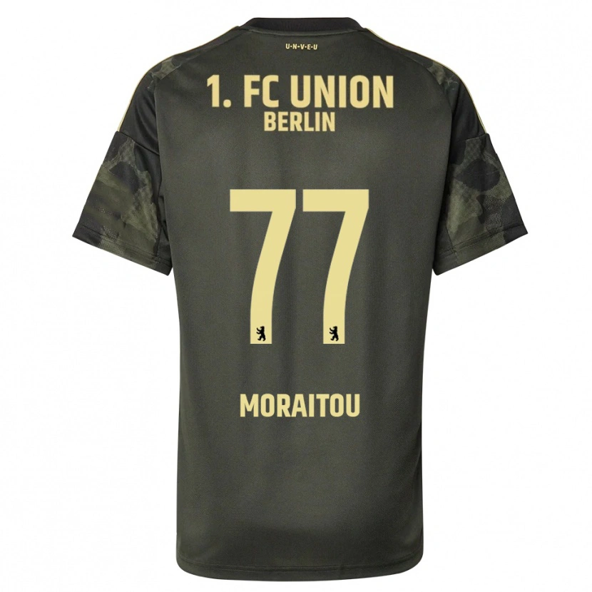 Danxen Enfant Maillot Athanasia Moraitou #77 Vert Foncé Noir Tenues Extérieur 2025/26 T-Shirt