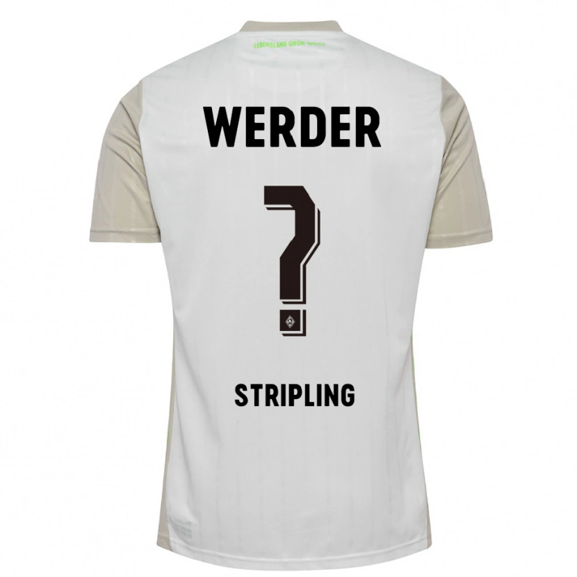 Danxen Enfant Maillot Ben Stripling #0 Blanc Noir Tenues Extérieur 2025/26 T-Shirt