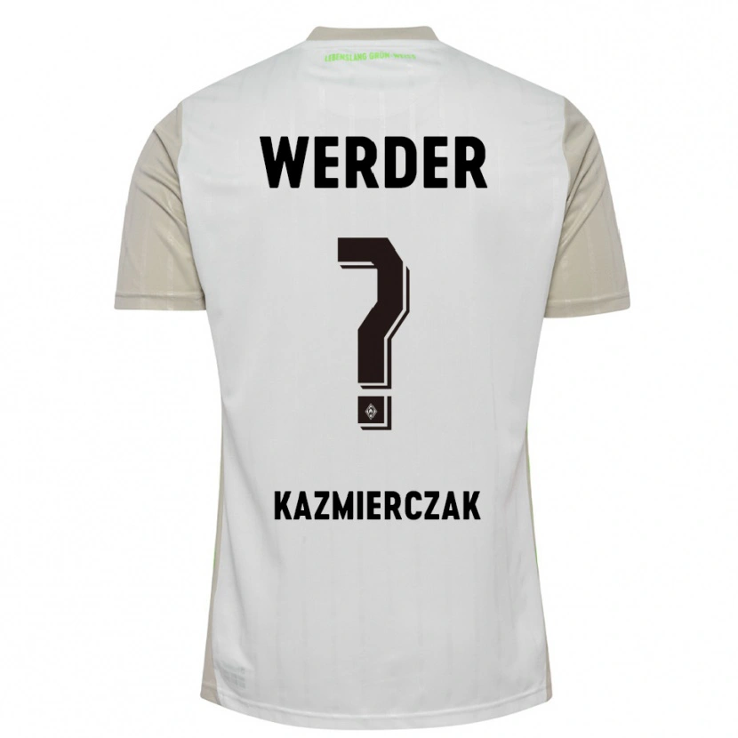 Danxen Enfant Maillot Daniel Kazmierczak #0 Blanc Noir Tenues Extérieur 2025/26 T-Shirt