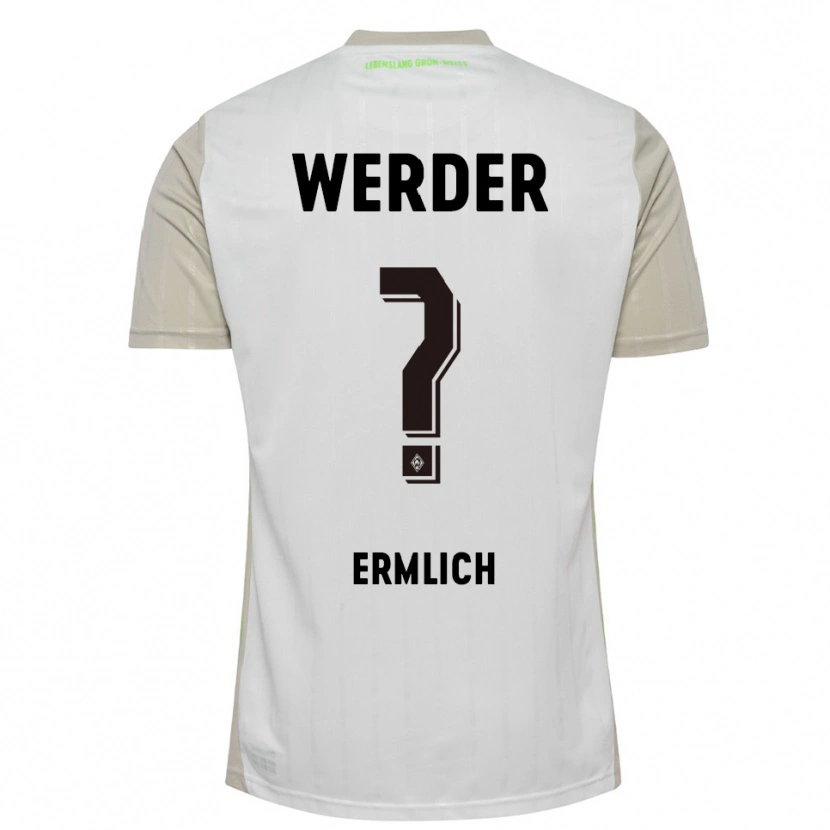Danxen Enfant Maillot Kjell Ermlich #0 Blanc Noir Tenues Extérieur 2025/26 T-Shirt