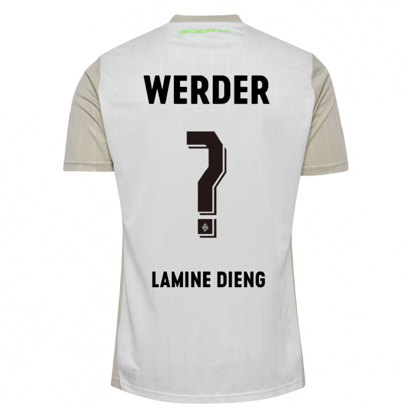 Danxen Enfant Maillot Mamadou Lamine Dieng #0 Blanc Noir Tenues Extérieur 2025/26 T-Shirt