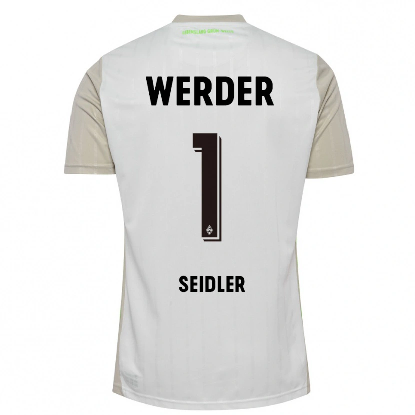Danxen Enfant Maillot Calvin Seidler #1 Blanc Noir Tenues Extérieur 2025/26 T-Shirt