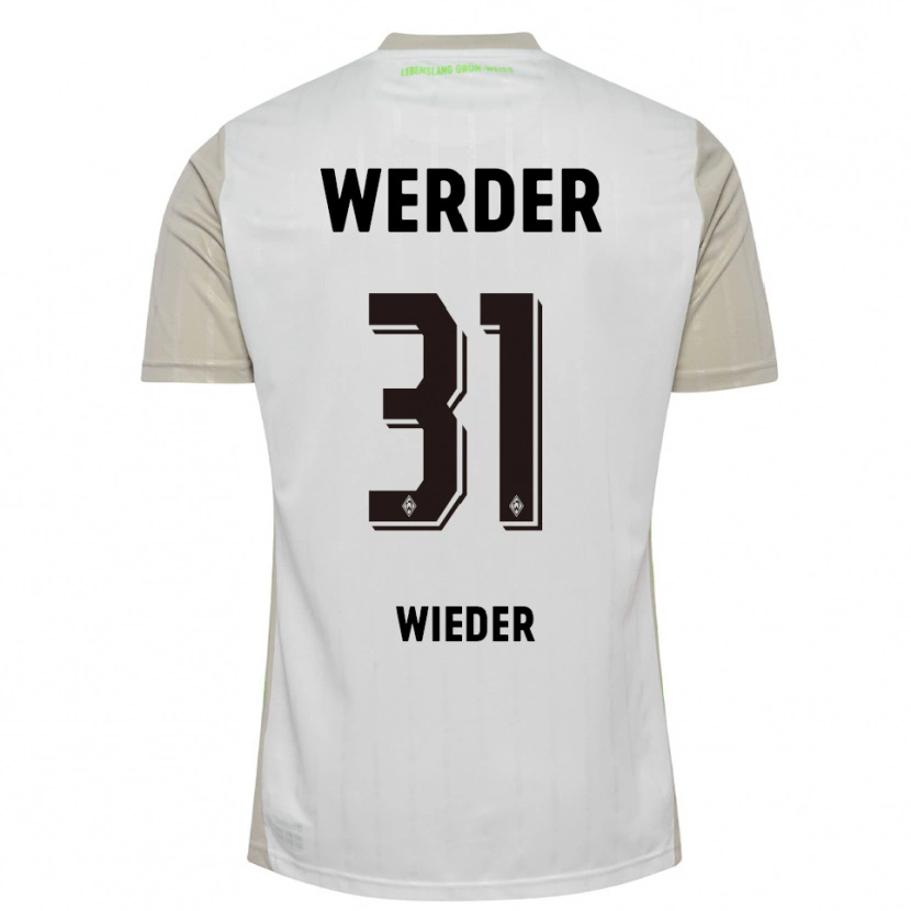 Danxen Enfant Maillot Verena Wieder #31 Blanc Noir Tenues Extérieur 2025/26 T-Shirt