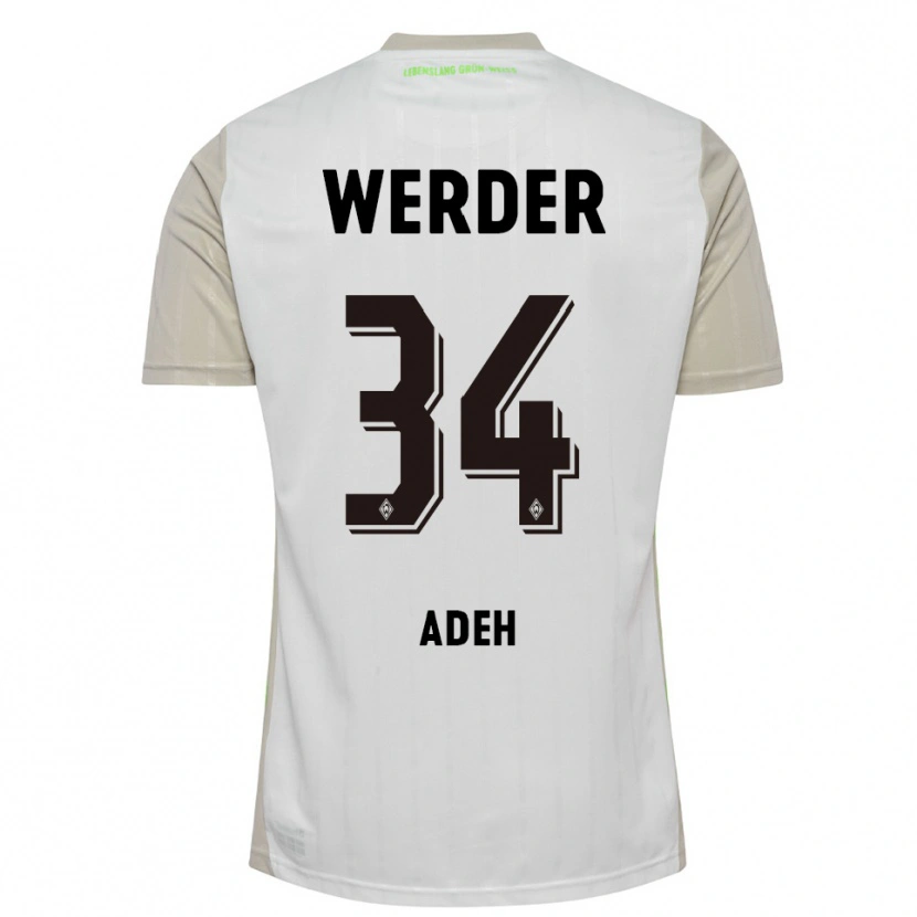 Danxen Enfant Maillot Wesley Adeh #34 Blanc Noir Tenues Extérieur 2025/26 T-Shirt