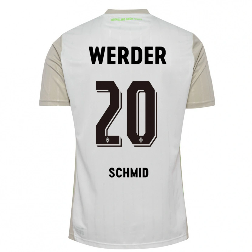 Danxen Enfant Maillot Romano Schmid #20 Blanc Noir Tenues Extérieur 2025/26 T-Shirt