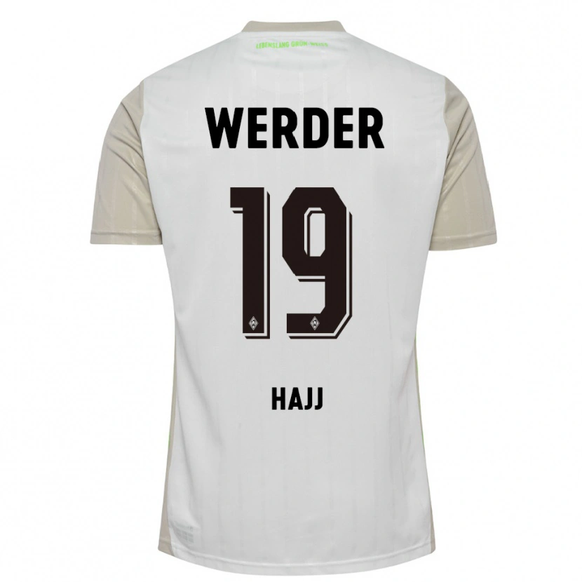 Danxen Enfant Maillot Hassan Hajj #19 Blanc Noir Tenues Extérieur 2025/26 T-Shirt