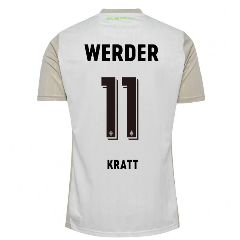 Danxen Enfant Maillot Ronan Kratt #11 Blanc Noir Tenues Extérieur 2025/26 T-Shirt