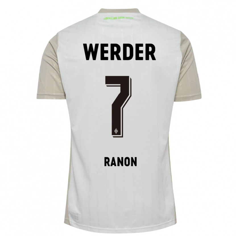 Danxen Enfant Maillot Yuval Ranon #7 Blanc Noir Tenues Extérieur 2025/26 T-Shirt