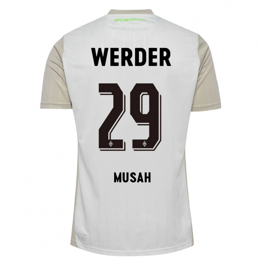 Danxen Enfant Maillot Salim Musah #29 Blanc Noir Tenues Extérieur 2025/26 T-Shirt