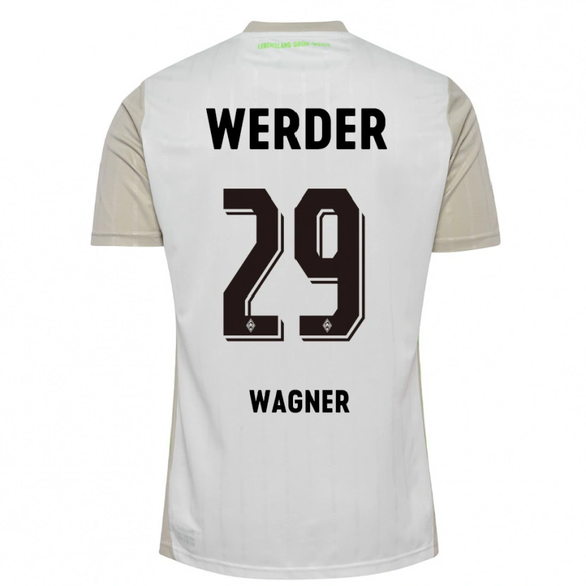 Danxen Enfant Maillot Paul Wagner #29 Blanc Noir Tenues Extérieur 2025/26 T-Shirt