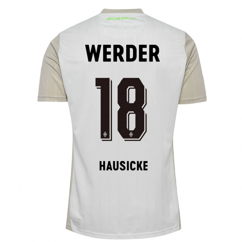 Danxen Enfant Maillot Lina Hausicke #18 Blanc Noir Tenues Extérieur 2025/26 T-Shirt