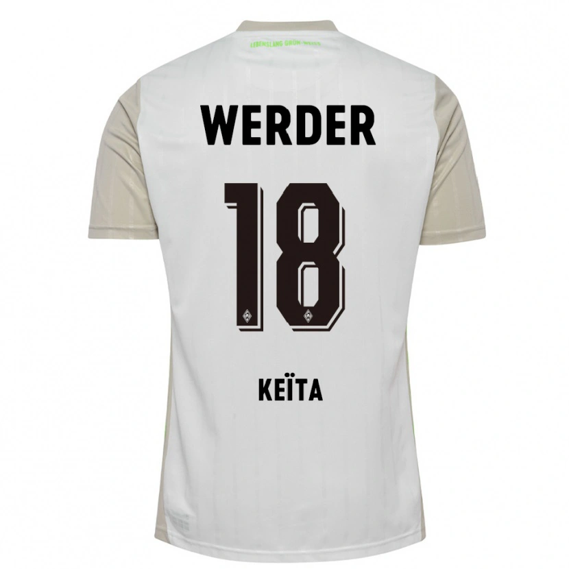 Danxen Enfant Maillot Naby Keïta #18 Blanc Noir Tenues Extérieur 2025/26 T-Shirt