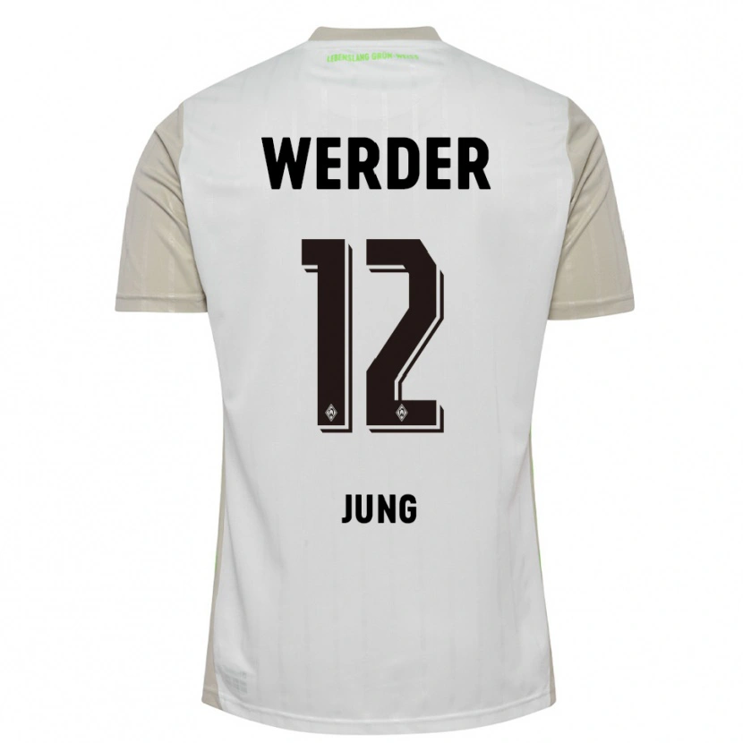 Danxen Enfant Maillot Hugo Jung #12 Blanc Noir Tenues Extérieur 2025/26 T-Shirt