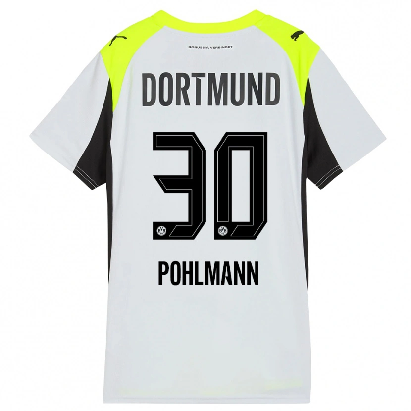 Danxen Enfant Maillot Ole Pohlmann #30 Jaune Fluorescent Tenues Extérieur 2025/26 T-Shirt