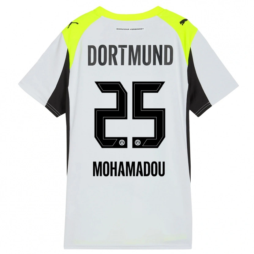 Danxen Enfant Maillot Hamzath Mohamadou #25 Jaune Fluorescent Tenues Extérieur 2025/26 T-Shirt