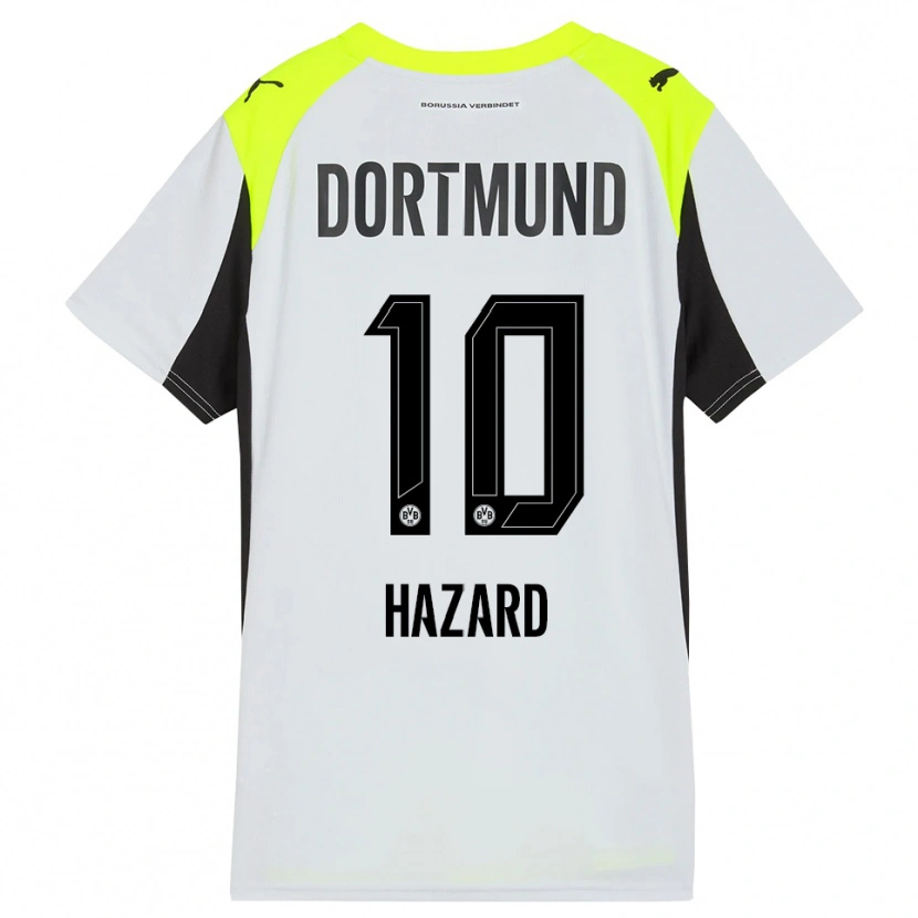 Danxen Enfant Maillot Thorgan Hazard #10 Jaune Fluorescent Tenues Extérieur 2025/26 T-Shirt
