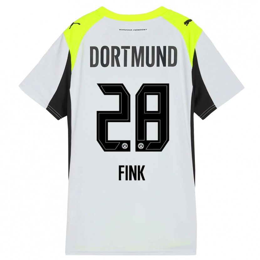 Danxen Enfant Maillot Bradley Fink #28 Jaune Fluorescent Tenues Extérieur 2025/26 T-Shirt