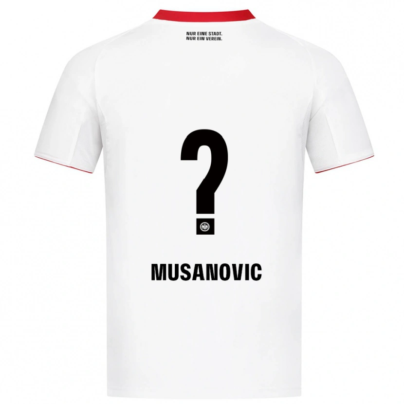 Danxen Enfant Maillot Haris Musanovic #0 Blanc Rouge Tenues Extérieur 2025/26 T-Shirt