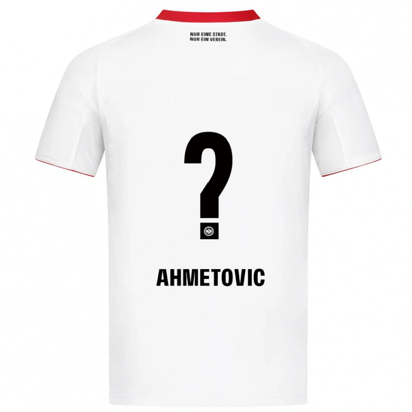 Danxen Enfant Maillot Marco Ahmetovic #0 Blanc Rouge Tenues Extérieur 2025/26 T-Shirt
