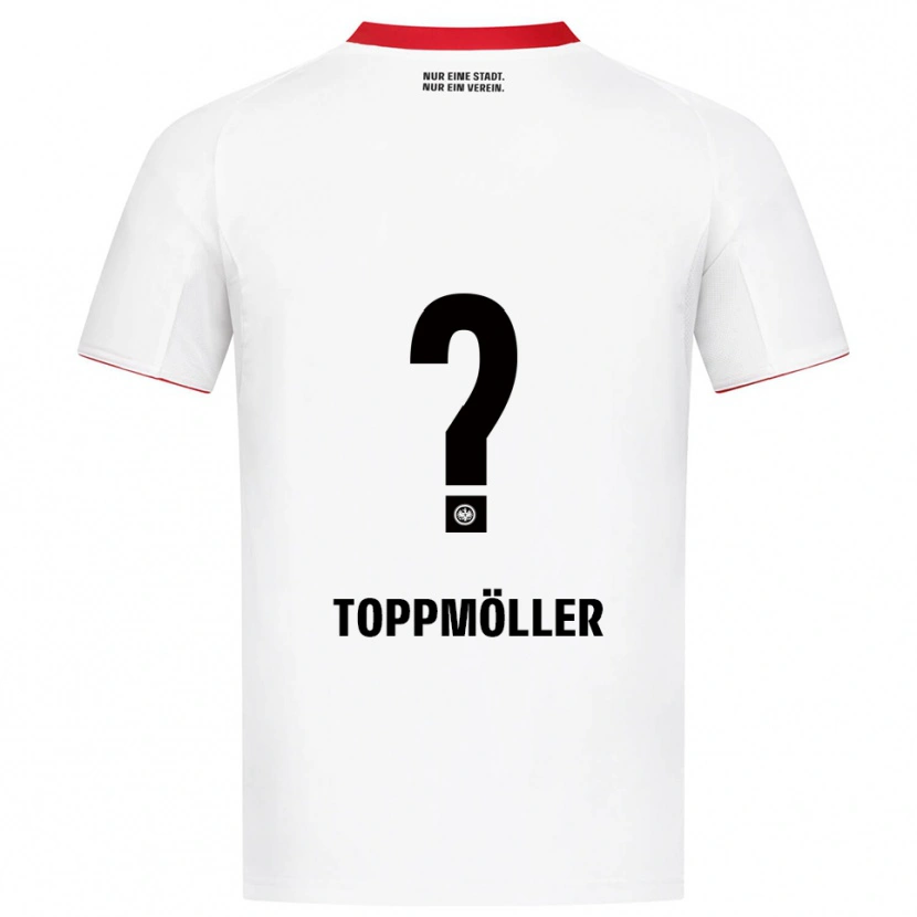 Danxen Enfant Maillot Lionel Toppmöller #0 Blanc Rouge Tenues Extérieur 2025/26 T-Shirt