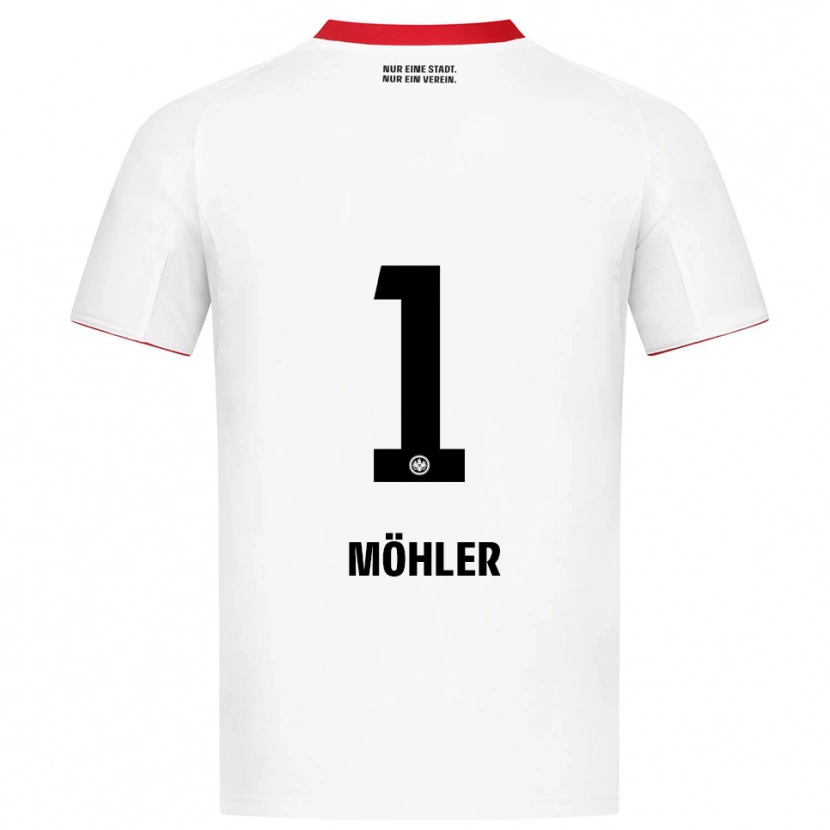 Danxen Enfant Maillot Emil Möhler #1 Blanc Rouge Tenues Extérieur 2025/26 T-Shirt