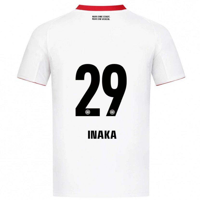 Danxen Enfant Maillot Arthur Inaka #29 Blanc Rouge Tenues Extérieur 2025/26 T-Shirt