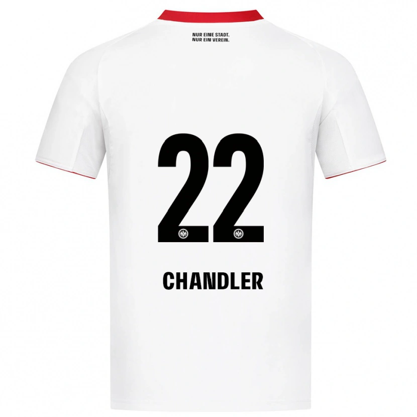 Danxen Enfant Maillot Timothy Chandler #22 Blanc Rouge Tenues Extérieur 2025/26 T-Shirt