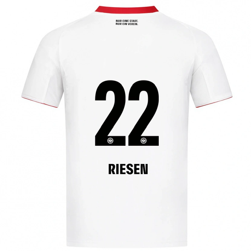 Danxen Enfant Maillot Nadine Riesen #22 Blanc Rouge Tenues Extérieur 2025/26 T-Shirt