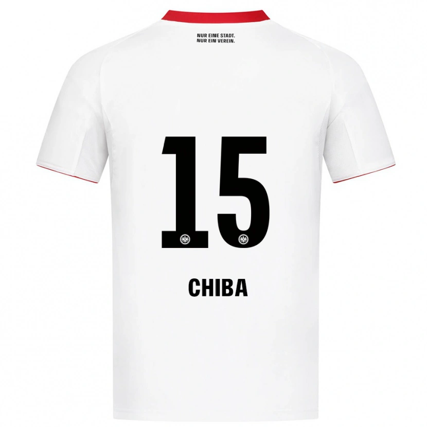 Danxen Enfant Maillot Remina Chiba #15 Blanc Rouge Tenues Extérieur 2025/26 T-Shirt
