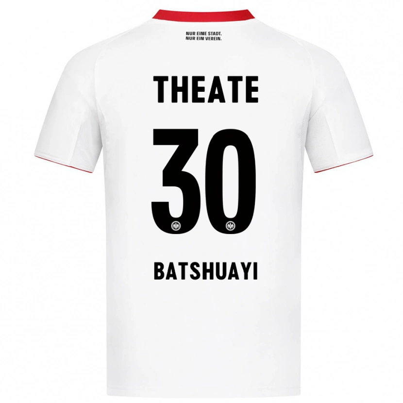 Danxen Enfant Maillot Michy Batshuayi #30 Blanc Rouge Tenues Extérieur 2025/26 T-Shirt