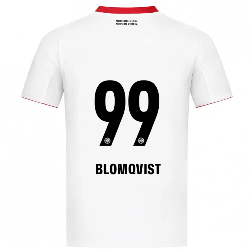 Danxen Enfant Maillot Rebecka Blomqvist #99 Blanc Rouge Tenues Extérieur 2025/26 T-Shirt