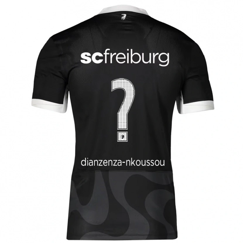 Danxen Enfant Maillot Chrisdy Dianzenza-Nkoussou #0 Noir Blanc Tenues Extérieur 2025/26 T-Shirt