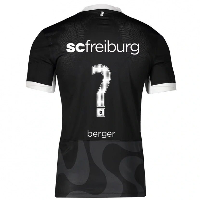 Danxen Enfant Maillot Maurice Berger #0 Noir Blanc Tenues Extérieur 2025/26 T-Shirt