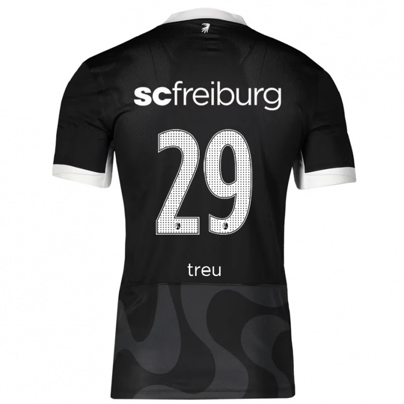 Danxen Enfant Maillot Philipp Treu #29 Noir Blanc Tenues Extérieur 2025/26 T-Shirt