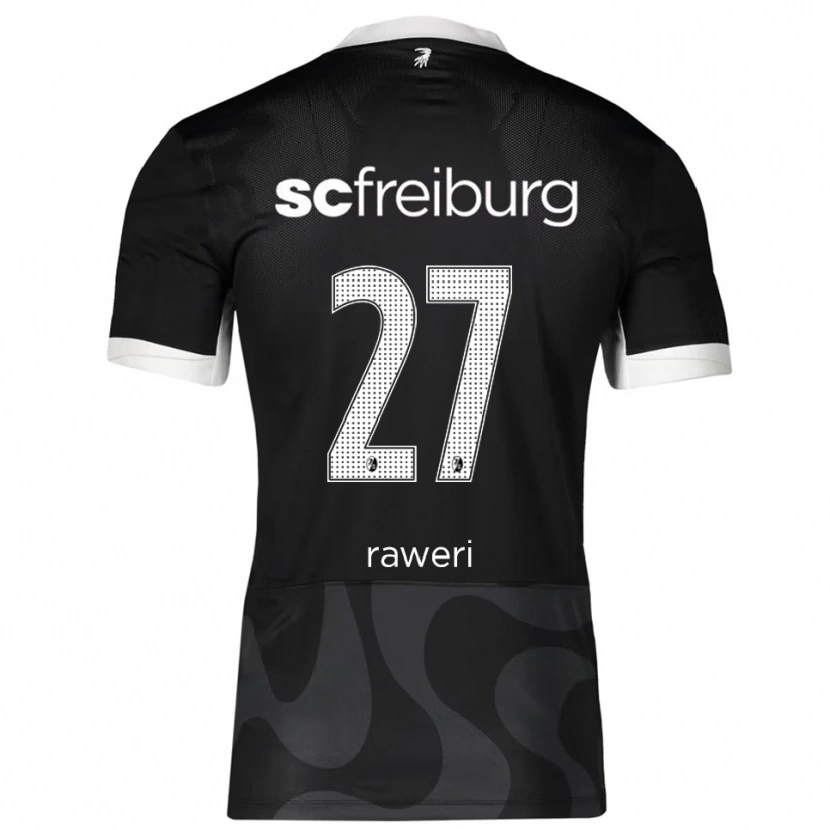 Danxen Enfant Maillot Krish Raweri #27 Noir Blanc Tenues Extérieur 2025/26 T-Shirt