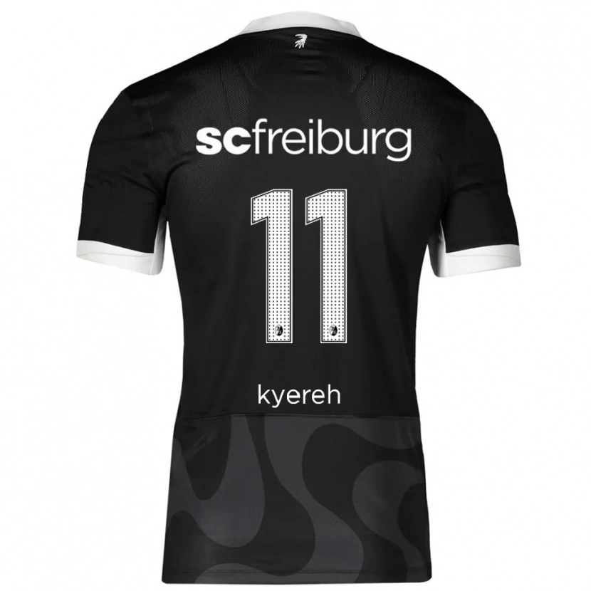 Danxen Enfant Maillot Daniel-Kofi Kyereh #11 Noir Blanc Tenues Extérieur 2025/26 T-Shirt