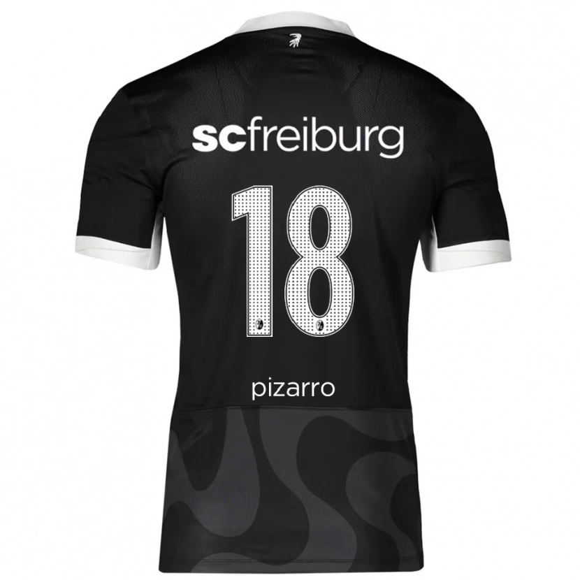Danxen Enfant Maillot Théodore Pizarro #18 Noir Blanc Tenues Extérieur 2025/26 T-Shirt