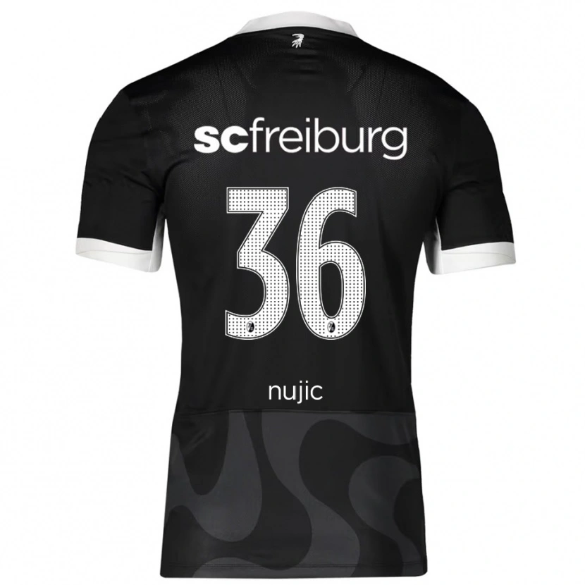 Danxen Enfant Maillot Luka Nujic #36 Noir Blanc Tenues Extérieur 2025/26 T-Shirt