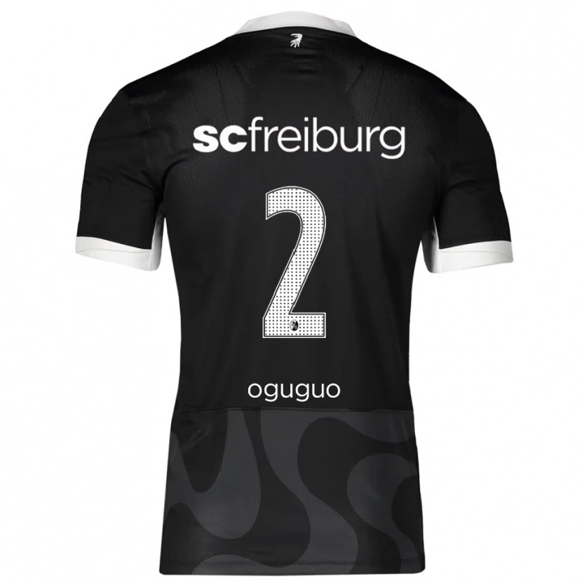 Danxen Enfant Maillot Elijah Oguguo #2 Noir Blanc Tenues Extérieur 2025/26 T-Shirt