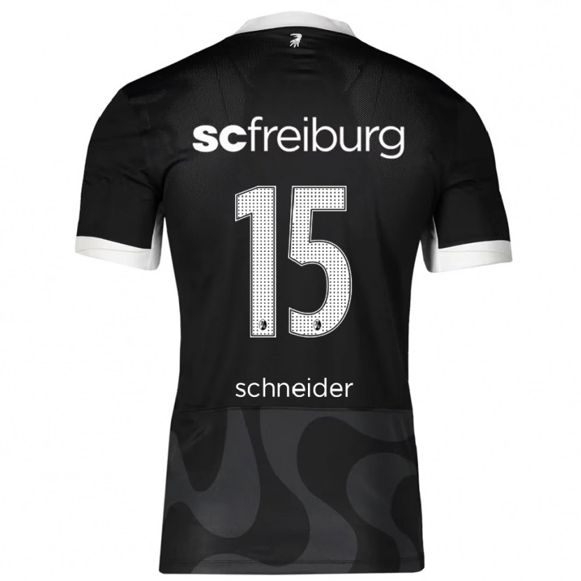 Danxen Enfant Maillot Maj Schneider #15 Noir Blanc Tenues Extérieur 2025/26 T-Shirt