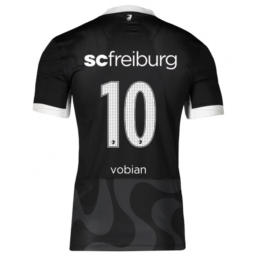 Danxen Enfant Maillot Selina Vobian #10 Noir Blanc Tenues Extérieur 2025/26 T-Shirt