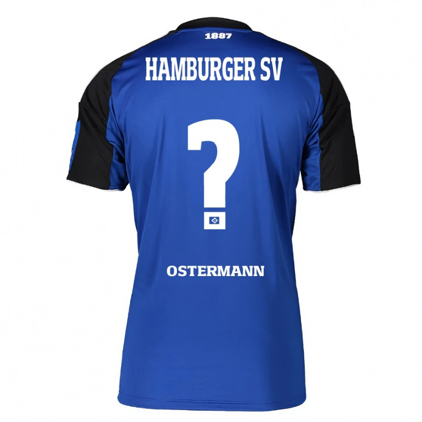 Danxen Enfant Maillot Sören Ostermann #0 Bleu Noir Tenues Extérieur 2025/26 T-Shirt