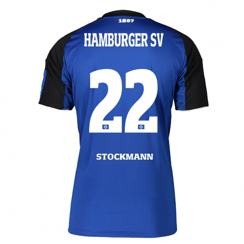 Danxen Enfant Maillot Sarah Stöckmann #22 Bleu Noir Tenues Extérieur 2025/26 T-Shirt