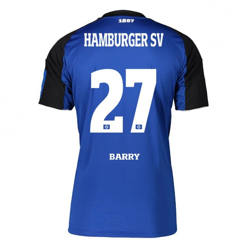 Danxen Enfant Maillot Alpha Barry #27 Bleu Noir Tenues Extérieur 2025/26 T-Shirt