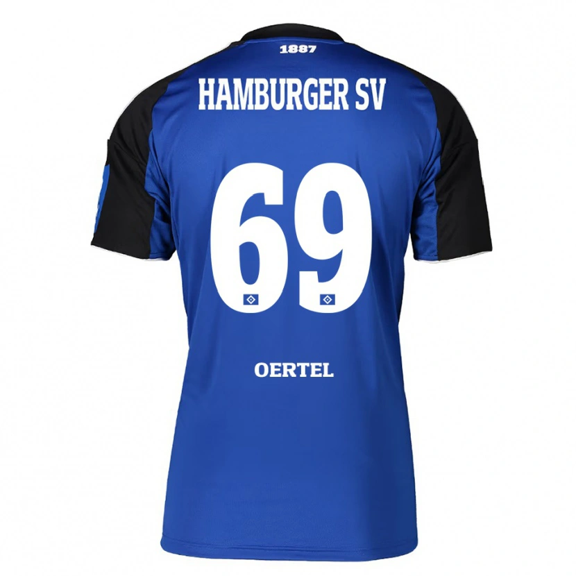 Danxen Enfant Maillot Jan Oertel #69 Bleu Noir Tenues Extérieur 2025/26 T-Shirt